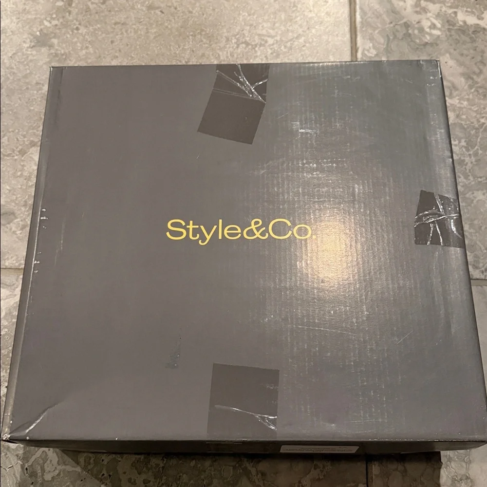 Style & Co Addyy Dress Zipper Boots in Smooth Black, Size 5.5, NEW in Box